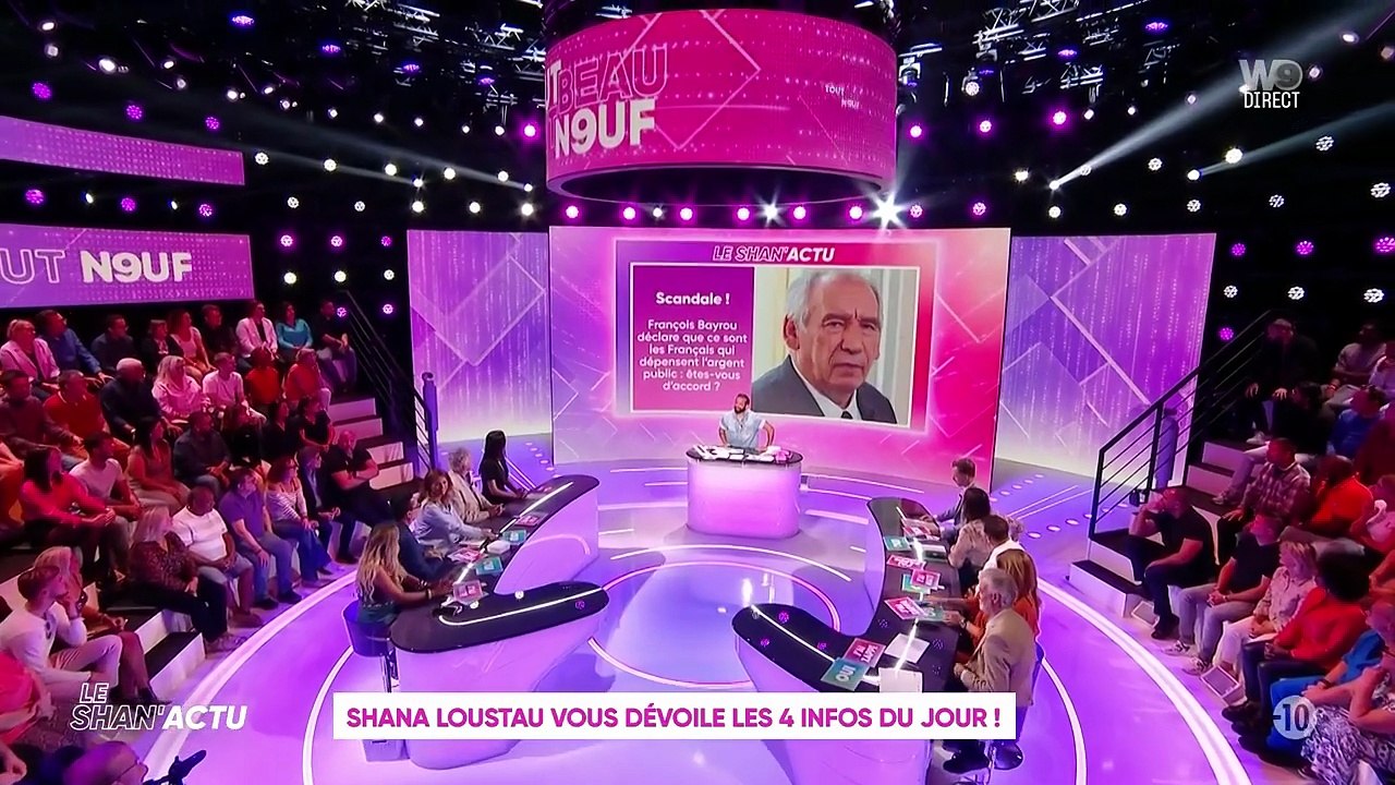 Cyril Hanouna présente un débat politique dans la première de "Tout beau, tout n9uf" sur W9, lundi 1er septembre 2025.