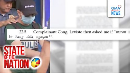 District Engr. Calalo, itinangging sinuhulan si Rep. Leviste; donasyon daw ng contractor ang dala | SONA