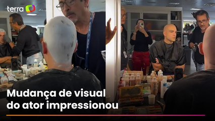 Veja como foi a caracterização de Humberto Carrão para ficar careca em ‘Vale Tudo’