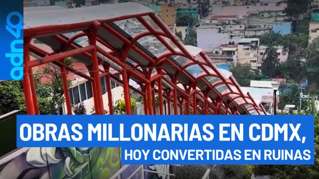 Obras millonarias olvidadas en CDMX. Vecinos denuncian abandono de escaleras y funicular