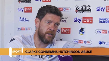 Darrell Clarke condemns abuse targeted at Bristol Rovers’ Isaac Hutchinson