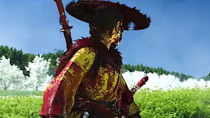 Gegen das riesige Schwert in dieser Szene aus Ghost of Yotei wirkt das Standard-Katana fast wie ein lausiges Buttermesser