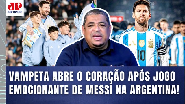 ISSO ME DEU UMA INVEJA, velho! O MESSI pra mim... Vampeta ABRE O CORAÇÃO após jogo da Argentina!