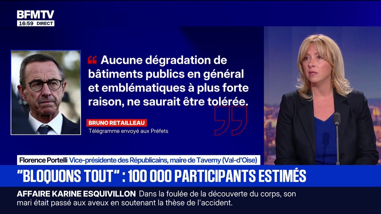 "Bloquons tout": "Vous allez bloquer un pays qui est déjà bloqué", dénonce Florence Portelli, vice-présidente des Républicains