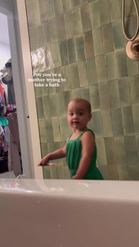 Toddler Runs In During Mum's Bath and Shouts 'Boobies'