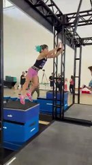 Young Athlete Competing in an Indoor Ninja Warrior Challenge_Full-HD