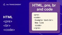 HTML pre, ফাঁকা রাখে, br লাইন ভাঙে, code কোড দেখায়।-In Bengali #10 #theTRANSCENDENT #tTʇ