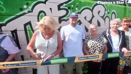 Graffiti mural celebrates 60 years of Samaritans in Wolverhampton.