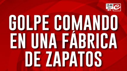 Golpe comando en una fábrica de zapatos