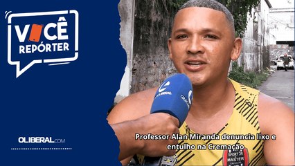 Professor Alan Miranda denuncia lixo e entulho na Cremação