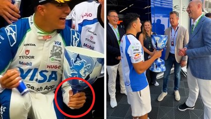 Isack Hadjar recibe ''segundo trofeo'' tras romper el suyo en el GP de Países Bajos