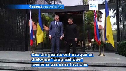 Zelensky et Fico évoquent une "coopération pragmatique" lors de leur première réunion bilatérale