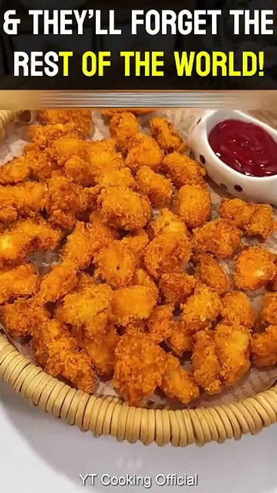Crispy Fried Popcorn Chicken 🍗  Easy & Juicy Snack Recipe #shorts #chicken #recipe