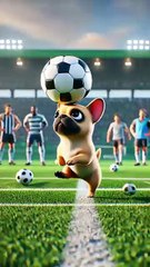 Frenchie on a Mission_ Gets Soccer Legend s Autograph for Owner! Super Assist! 🐾 #Dog #shorts #cute
