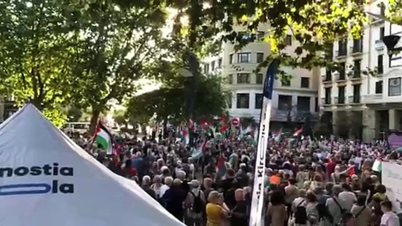 Cacerolada por Palestina en Donostia