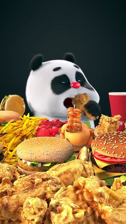 Ai Generated Panda eating