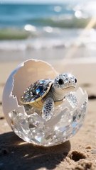 Ai Generated Cute Turtule