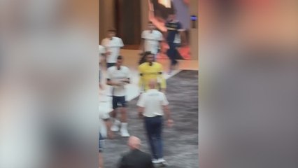 El empujón viral de Cristiano a un fan que se saltó la seguridad en el hotel de Portugal