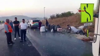 Gaziantep’te seyir halindeyken alev alan yolcu otobüsü yandı