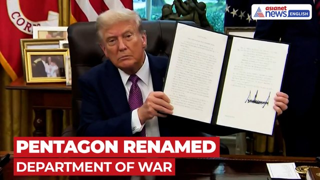 Pentagon Renamed Department of War as Trump Signs Executive Order