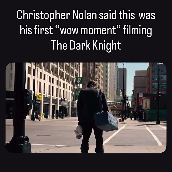The Dark Knight has many unforgettable scenes but Christopher Nolan says this scene was his firs
