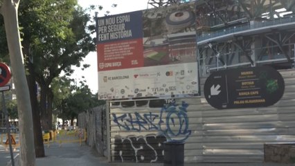 Los vecinos y los bares del Camp Nou con ganas de que se acaben las obras