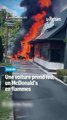 Le McDonald's de Joué-les-Tours partiellement détruit par le feu