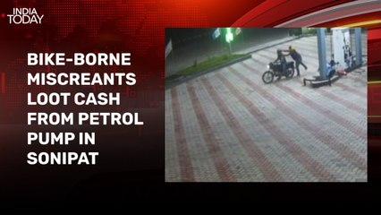 Caught on CCTV: Miscreants loot salesman at petrol pump in Haryana's Sonipat