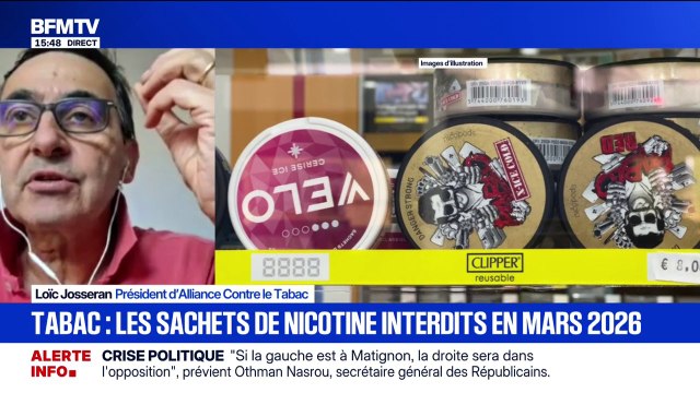 Interdiction des sachets de nicotine: C'est une réelle victoire de santé publique , affirme le président d'Alliance contre le Tabac