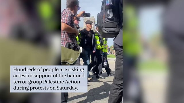 Mass arrests as police drag away Palestine Action protesters in Parliament Square