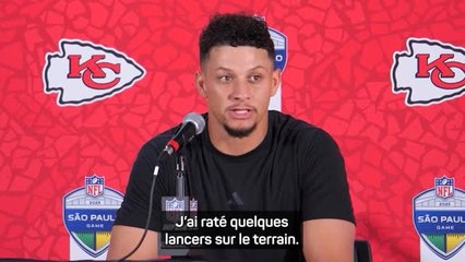 Chiefs - Mahomes : "Ce n'était pas assez bon"