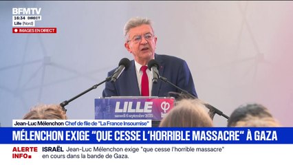 "La France est entrée dans une nouvelle saison dégagiste", affirme Jean-Luc Mélenchon, en marge de la braderie de Lille