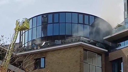 Dozens of firefighters remain at the scene of blaze in White City