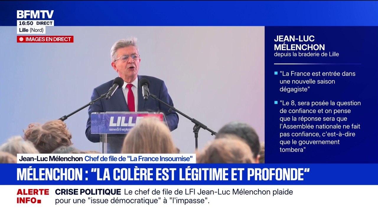 "Nous avons déposé une motion de destitution" à l'encontre d'Emmanuel Macron, annonce Jean-Luc Mélenchon