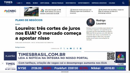 Três cortes de juros nos EUA? O mercado começa a apostar nisso; Loureiro analisa | PLANTÃO
