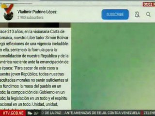 G/J Padrino López: Los patriotas somos más y estamos más unidos y firmes que nunca