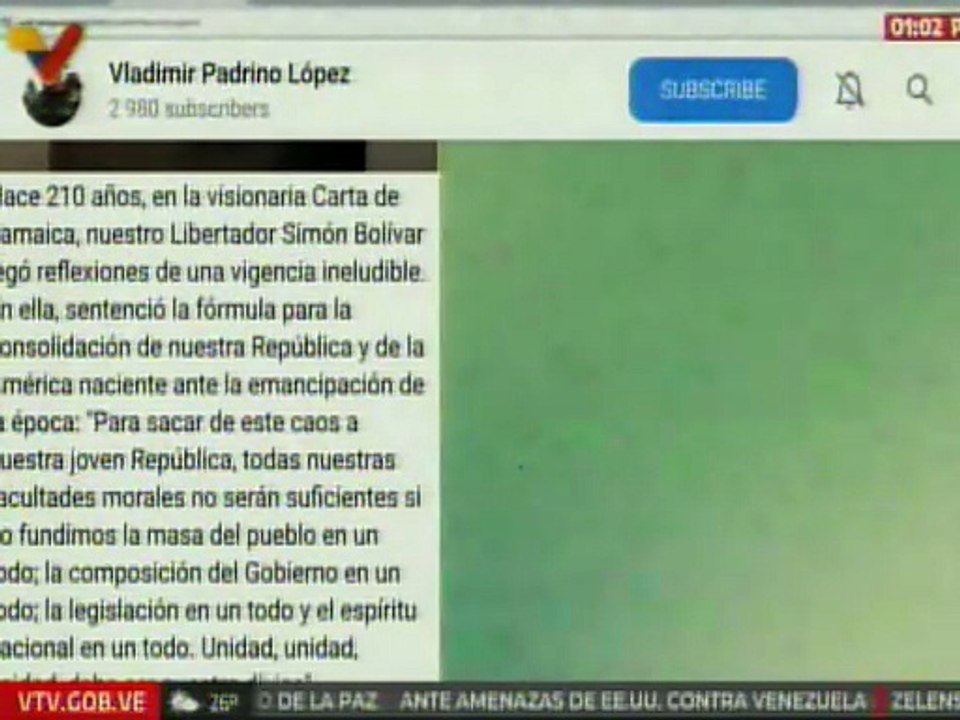 G/J Padrino López: Los patriotas somos más y estamos más unidos y firmes que nunca