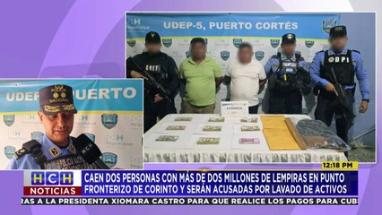 ¡Por lavado de activos! Caen dos hombres con más de L2 millones en punto fronterizo de Corinto