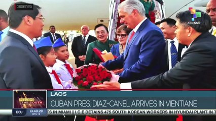 Laos | Cuban Pres. Diaz-Canel arrives in Vientiane