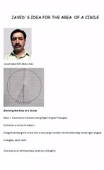 JAVED`S IDEA FOR THE AREA  OF A CIRCLE