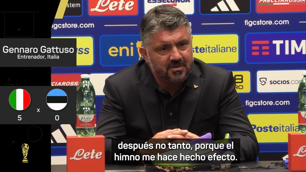La emotiva dedicatoria de Gattuso tras ganar 5-0 a Estonia