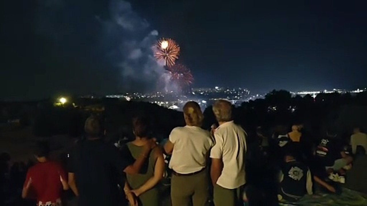 Primer espectáculo de fuegos artificiales de las fiestas de Valladolid 2025