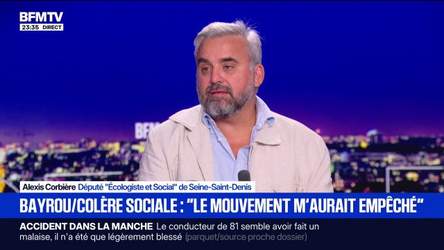 Pour Alexis Corbière, député (Écologiste et Social), François Bayrou, c'est fini. Le 8 [septembre] il s'en va