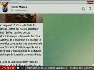 Presidente Nicolás Maduro conmemora los 210 años de la Carta de Jamaica