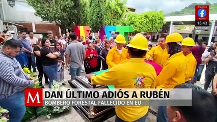 En Michoacán, familiares y amigos despiden a Rubén, bombero forestal fallecido en EU