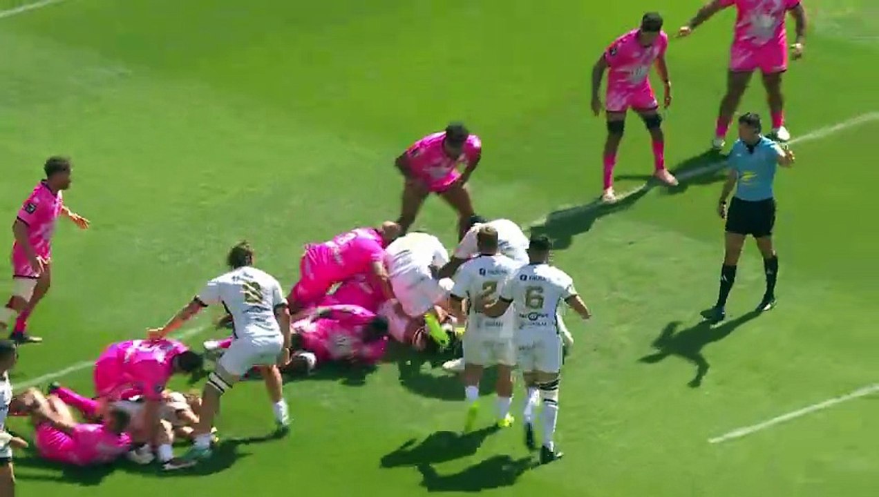 TOP 14 - Essai de Kyllian RINGUET (USM) - Stade Français Paris - US Montauban