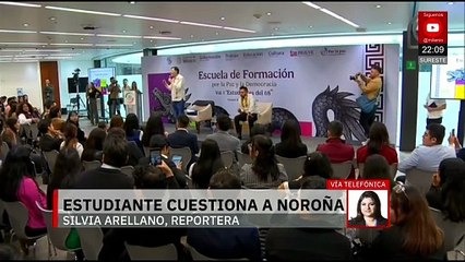 Estudiante cuestiona a Fernández Noroña sobre "incongruencia" en discurso de austeridad