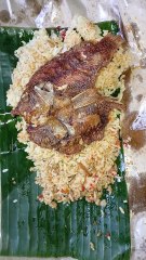 Fried Tilapia, Padang-style Rice. Indonesian Food