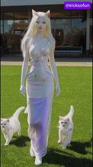 Lady cat is in under attack in executive area #lafy #attack #ai