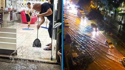 Ordu'da sağanak; cadde ve sokaklar suyla doldu